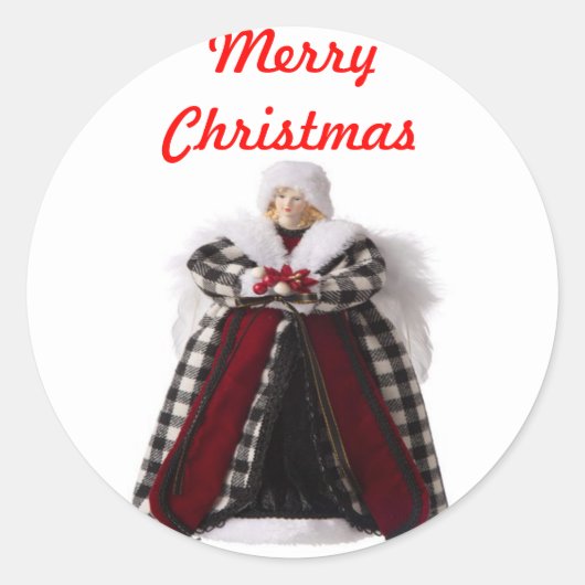 Christmas Angel Umschlag Aufkleber (Vorderseite)