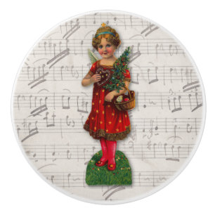 Christmas Angel Vintages Christliches Viktorianisc Keramikknauf