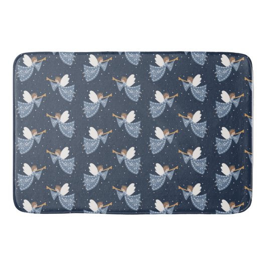 Christmas Angel Weltfrieden Holiday Heartfelt Badematte (Vorderseite)