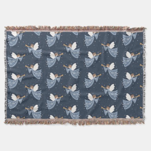 Christmas Angel Weltfrieden Holiday Heartfelt Decke (Vorderseite)