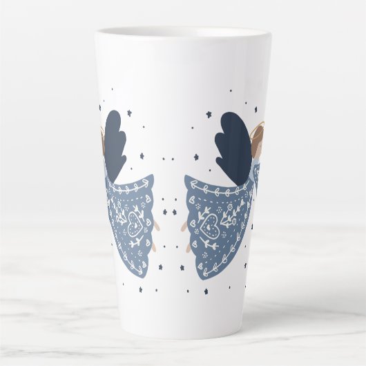 Christmas Angel Weltfrieden Holiday Heartfelt Milchtasse (Vorderseite)