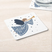 Christmas Angel Weltfrieden Holiday Heartfelt Rechteckiger Pappuntersetzer (angewinkelt)