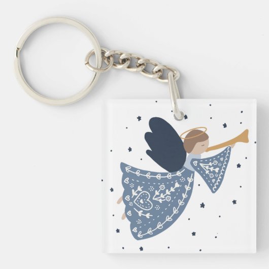 Christmas Angel Weltfrieden Holiday Heartfelt Schlüsselanhänger (Vorderseite)