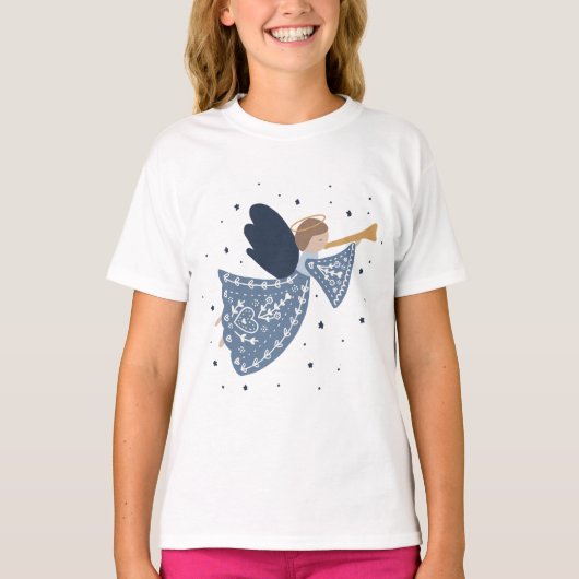 Christmas Angel Weltfrieden Holiday Heartfelt T-Shirt (Vorderseite)