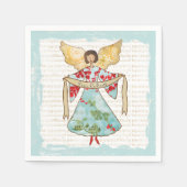Christmas Angel Weltfrieden Serviette (Vorderseite)