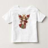 Christmas Angel with Golden Stars Kleinkind T-shirt (Vorderseite)