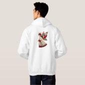 Christmas Angel with Holiday Flowers Hoodie (Schwarz voll)