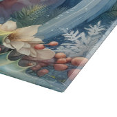 Christmas Angel with Lamb in Winter Peace Schneidebrett (Ecke)