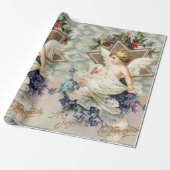 CHRISTMAS ANGEL WRAPPING PAPIER GESCHENKPAPIER (Ungerollt)