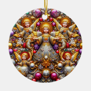 CHRISTMAS ~ Angels 19. Jahrhundert ~ Keramik Ornament