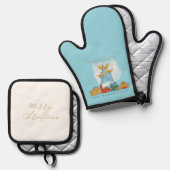 Christmas Angels Bring Joy and Tidings Home Decor! Ofenhandschuh & Topflappen-Set (Vorderseite/Rückseite)