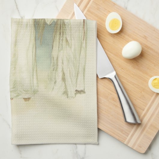 "CHRISTMAS ANGELS" GESCHIRRTUCH (Viertel Falte)