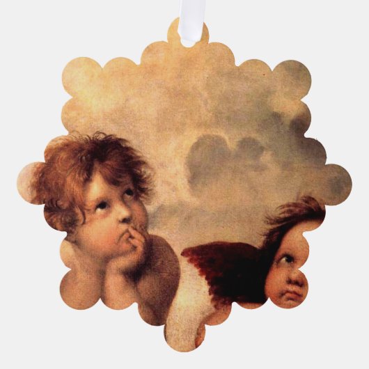 Christmas Angels Paper Ornament Card (Vorderseite)