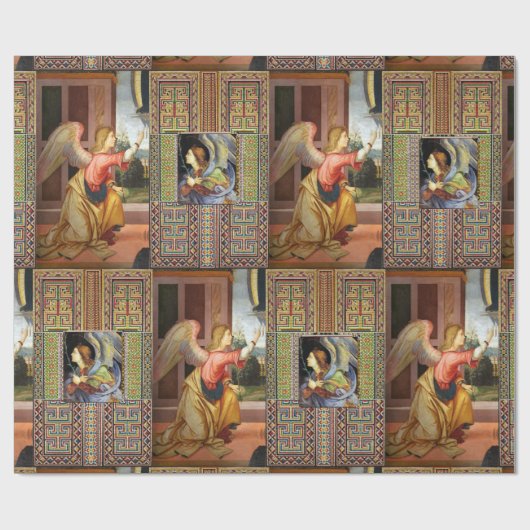 CHRISTMAS ANGELS von FILIPPINO LIPPI Geschenkpapier (Flach)
