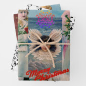 CHRISTMAS ANGELS Wrapping Paper Sheet Set 3 Geschenkpapier Set (Beispiel)