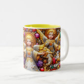 ~ CHRISTMAS ANGELS ~ ZWEIFARBIGE TASSE (VorderseiteRechts)