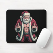 Christmas Angry Santa Middle Finger Sarcastic Xmas Mousepad (Mit Mouse)