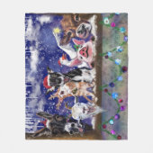 Christmas Animal Party Funny Fleece Blanket (Vorderseite)