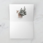 Christmas Animals Pine Forest Karte (Innenseite)