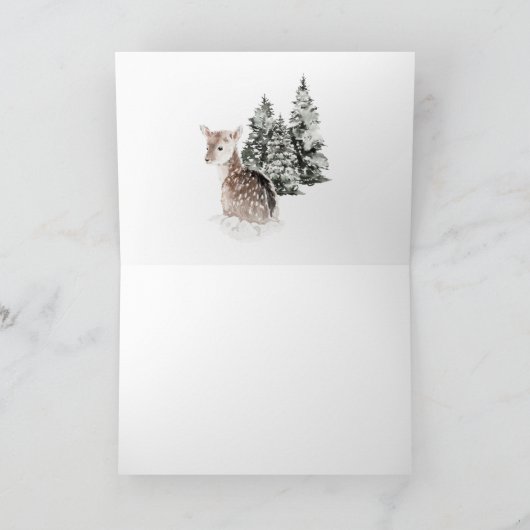 Christmas Animals Pine Forest Karte (Innenseite)