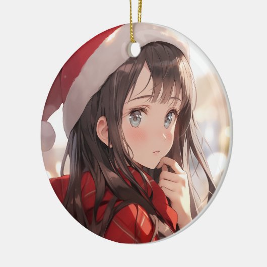 Christmas Anime Girl Keramik Ornament (Links)
