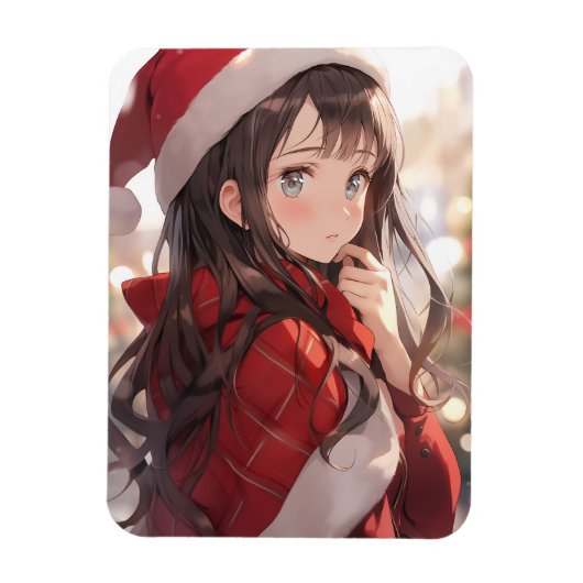 Christmas Anime Girl Magnet (Vertikal)