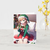 Christmas Anime N - AI Karte (Gelbe Blume)