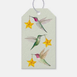Christmas Anna's Hummingbirds Gift Tag Geschenkanhänger