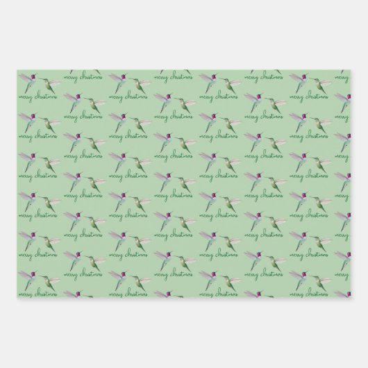 Christmas Anna'sHummingbird Geschenkpapier Set (Vorderseite)