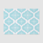 Christmas Aqua Blue Snowflakes Lattice Muster Seidenpapier<br><div class="desc">Klassische und schicke Weihnachtsmuster von aqua blue & white Schneeflocken. Inspiriert durch trendige marokkanische Gittermuster.</div>