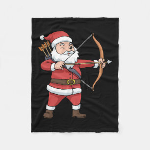 Christmas Archery Arrow Bow Jagd Weihnachtsmann Fleecedecke