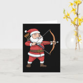 Christmas Archery Arrow Bow Jagd Weihnachtsmann Karte (Gelbe Blume)