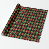 Christmas Argyle Diamond Pattern Geschenkpapier (Ungerollt)