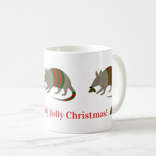 Christmas Armadillo Mug Kaffeetasse (VorderseiteRechts)