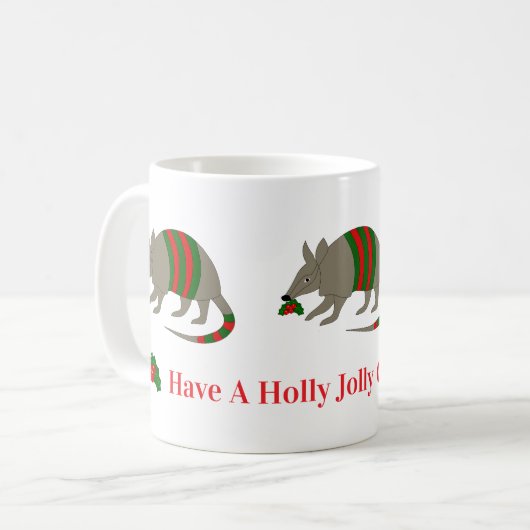 Christmas Armadillo Mug Kaffeetasse (Vorderseite Links)