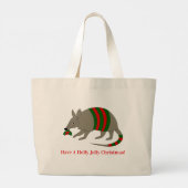 Christmas Armadillo Tote Bag Jumbo Stoffbeutel (Rückseite)