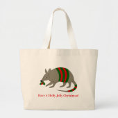 Christmas Armadillo Tote Bag Jumbo Stoffbeutel (Vorne)