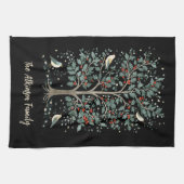 Christmas Arts and Crafts Bird Tree Geschirrtuch (Horizontal)