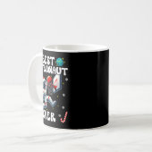 Christmas Astronaut Ever Santa Hat Snowflakes Cand Kaffeetasse (Vorderseite Links)