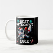 Christmas Astronaut Ever Santa Hat Snowflakes Cand Kaffeetasse (Links)