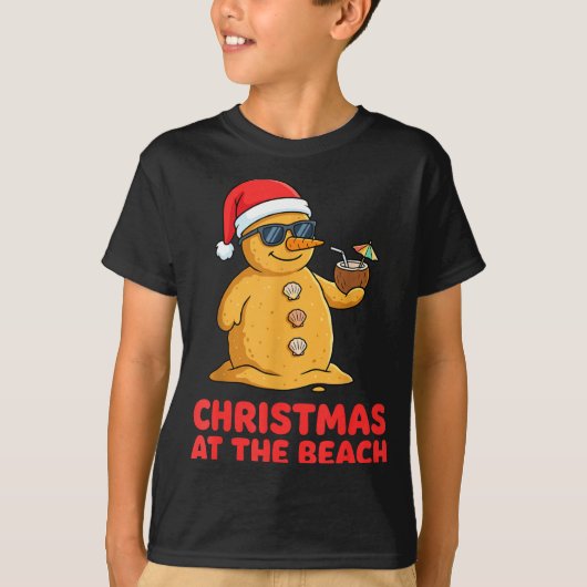 Christmas At The Beach Shirt Funny Sandman Trocal (Vorderseite)