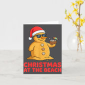 Christmas At The Beach Shirt Funny Sandman Trocal  Karte (Gelbe Blume)