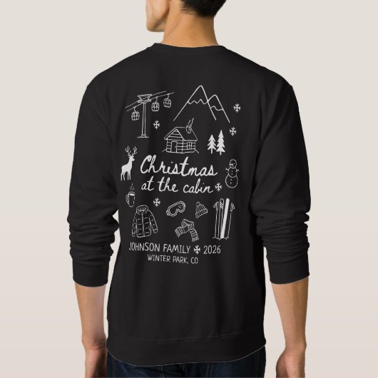 Christmas at the Cabin Group Matching Family Sweatshirt (Rückseite)
