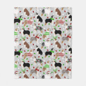 Christmas Australian Shepherd Fleece Blanket (Vorderseite)