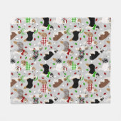 Christmas Australian Shepherd Fleece Blanket (Vorderseite (Horizontal))
