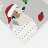 Christmas Australian Shepherd Fleece Blanket (Ecke)