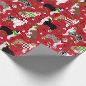 Christmas Australian Shepherd Geschenkpapier (Ecke)