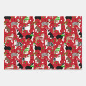 Christmas Australian Shepherd Geschenkpapier Set (Vorderseite)