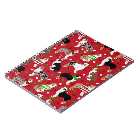Christmas Australian Shepherd Notizblock (Linke Seite)