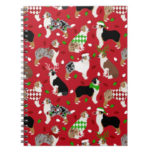 Christmas Australian Shepherd Notizblock